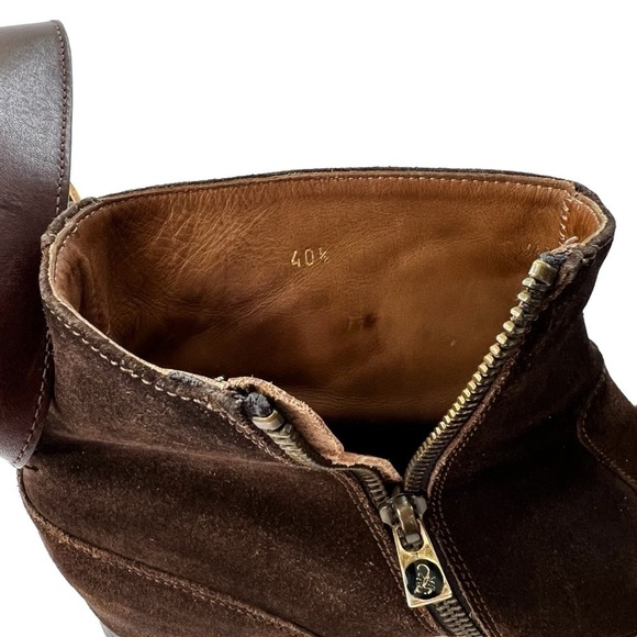 Jimmy Choo Bryant Patent and Suede Dgrad Chelsea Boots Soft Suede Boot Shoe - Picture 13 of 16